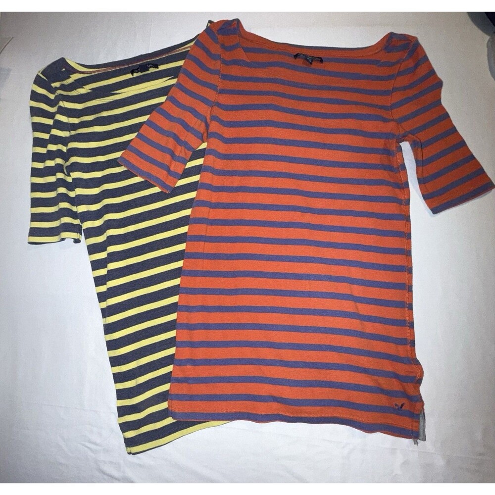 American Eagle Outfitters 2012 Era Striped Boat Neck Tops Lot 2 Women’s L